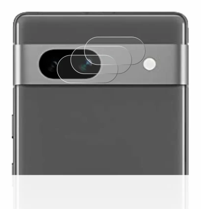Image of the device Google Pixel 7a (ONLY Camera Lens) with a wide variety of screen protectors.