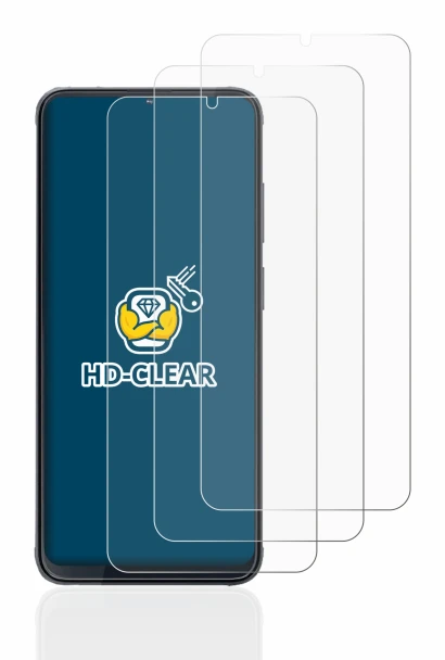 Image of the device Cubot X70 with a wide variety of screen protectors.