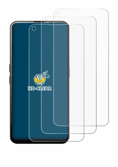 Image of the device Unihertz Luna with a wide variety of screen protectors.