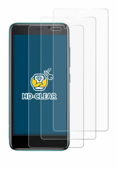 Image of the device Cubot J 20 with a wide variety of screen protectors.