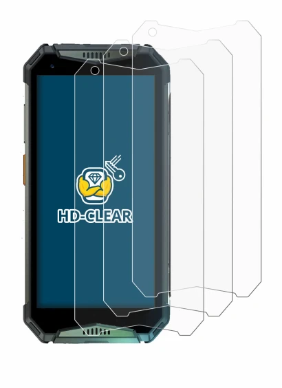 Image of the device Ulefone Armor 20WT with a wide variety of screen protectors.