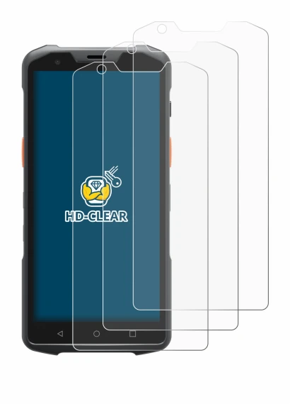 Image of the device Sunmi L2s Pro with a wide variety of screen protectors.