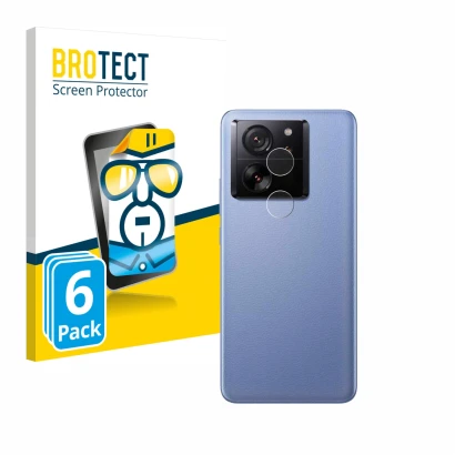 Front side of a product packaging with the brand logo BROTECT. Next to it is the device Xiaomi 13T Pro (ONLY Camera Lens) show