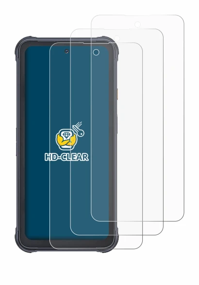 Image of the device Cubot King Kong 8 with a wide variety of screen protectors.