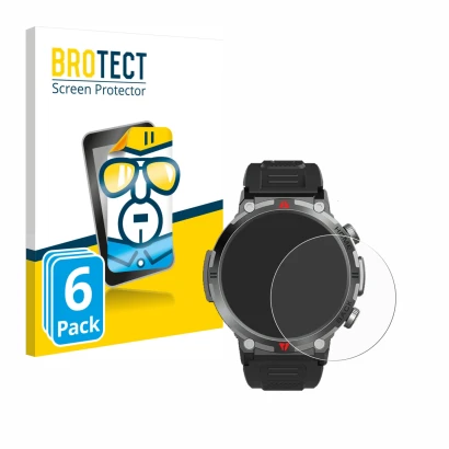 Front side of a product packaging with the brand logo BROTECT. Next to it is the device IFMDA S100 1.45" shown with the corres