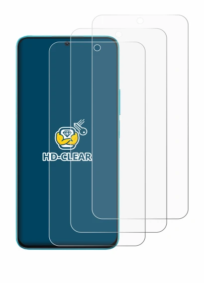Image of the device Honor X8A with a wide variety of screen protectors.