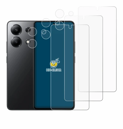 Image of the device Xiaomi Redmi Note 13 5G (Front+Camera) with a wide variety of screen protectors.