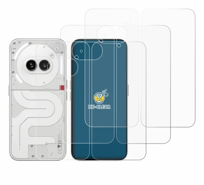 Image of the device Nothing Phone (2a) (Front+Back) with a wide variety of screen protectors.