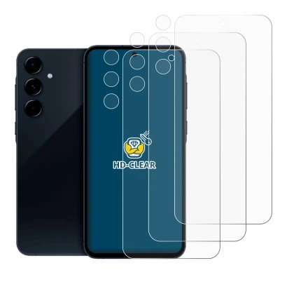 Image of the device Samsung Galaxy A35 5G (Front+Camera) with a wide variety of screen protectors.