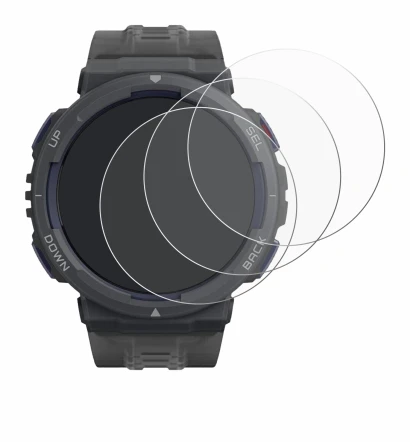 Image of the device Amazfit Active Edge with a wide variety of screen protectors.