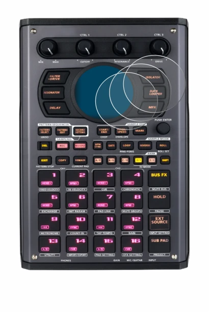Image of the device Roland SP-404MKII with a wide variety of screen protectors.