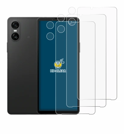 Image of the device Sony Xperia 10 VI (Front+Camera) with a wide variety of screen protectors.