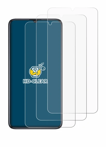 Image of the device Oukitel C51 with a wide variety of screen protectors.