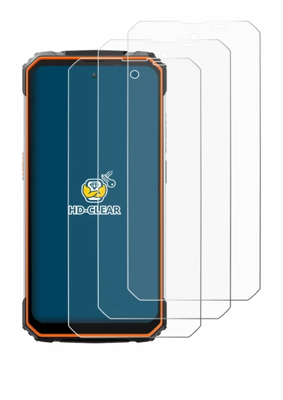 Image of the device Blackview BV8100 with a wide variety of screen protectors.