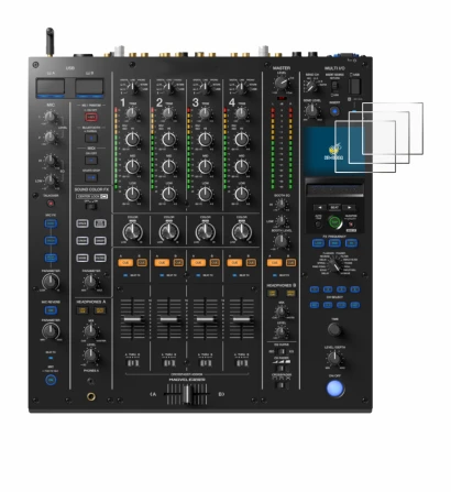 Image of the device Pioneer DJM A9 with a wide variety of screen protectors.