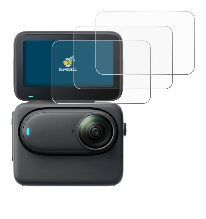 Image of the device Insta360 Go 3S with a wide variety of screen protectors.