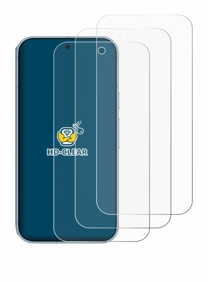 Image of the device Google Pixel 9 Pro with a wide variety of screen protectors.