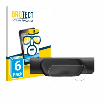 Front side of a product packaging with the brand logo BROTECT. Next to it is the device Segway Ninebot eKickScooter E2 Pro sho