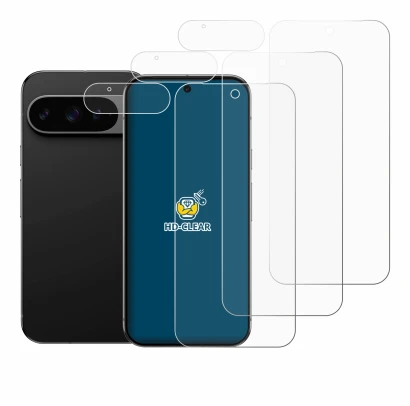 Image of the device Google Pixel 9 Pro XL (Front+Camera) with a wide variety of screen protectors.