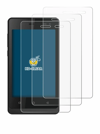 Image of the device Logicom Wave 2 with a wide variety of screen protectors.