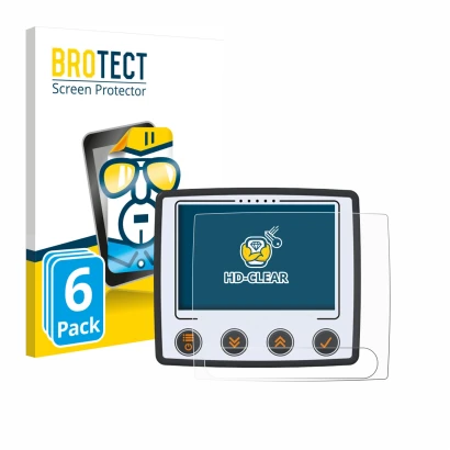 Front side of a product packaging with the brand logo BROTECT. Next to it is the device Skytraxx 5 Mini shown with the corresp