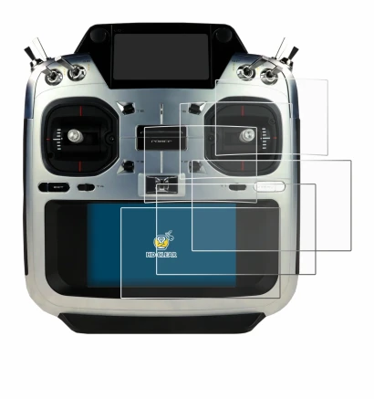 Image of the device Futaba T26SZ with a wide variety of screen protectors.