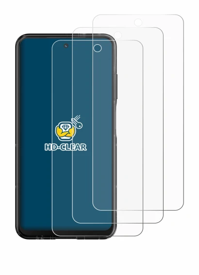Image of the device HMD Fusion with a wide variety of screen protectors.