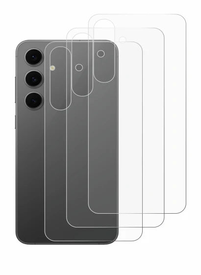 Image of the device Samsung Galaxy S24 FE (Back) with a wide variety of screen protectors.