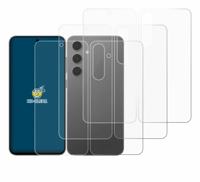 Image of the device Samsung Galaxy S24 FE (Front+Back) with a wide variety of screen protectors.