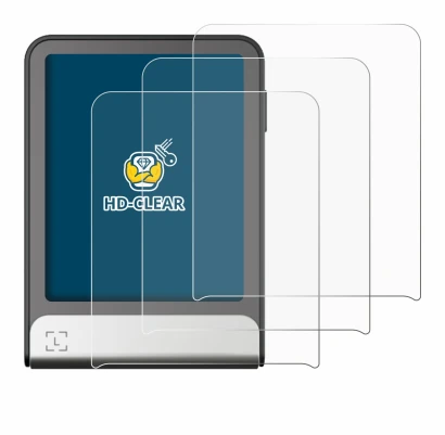Image of the device Ledger Flex with a wide variety of screen protectors.