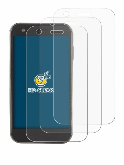 Image of the device Soyes XS12 with a wide variety of screen protectors.