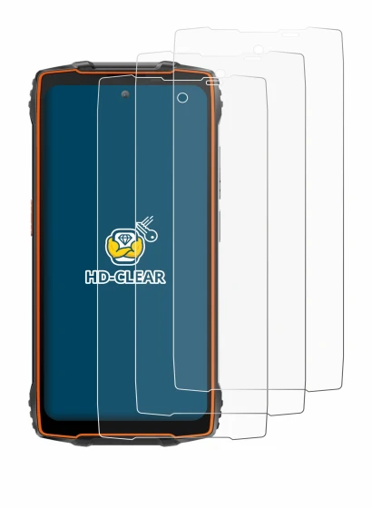 Image of the device Blackview BV8200 with a wide variety of screen protectors.