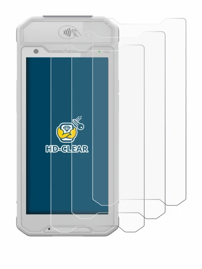 Image of the device Dojo Pocket with a wide variety of screen protectors.