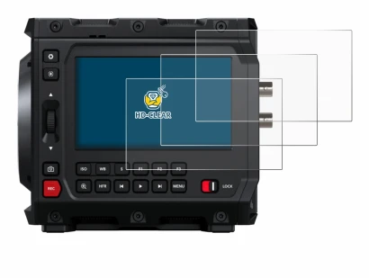 Image of the device Blackmagic Design Pyxis 6K 4" with a wide variety of screen protectors.