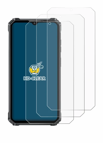 Image of the device Oukitel G1 with a wide variety of screen protectors.