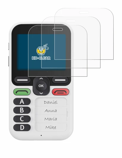 Image of the device Doro Leva X10 with a wide variety of screen protectors.