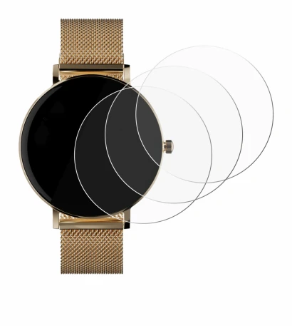 Image of the device ZenWatch Venice Pro with a wide variety of screen protectors.