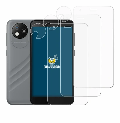 Image of the device ZTE Blade A35 lite (Front+Camera) with a wide variety of screen protectors.