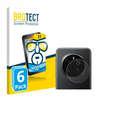 Front side of a product packaging with the brand logo BROTECT. Next to it is the device Honor Magic 7 Pro (ONLY Camera Lens) s