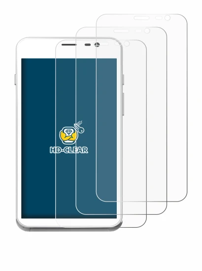 Image of the device Pax CCV Fly A77 with a wide variety of screen protectors.