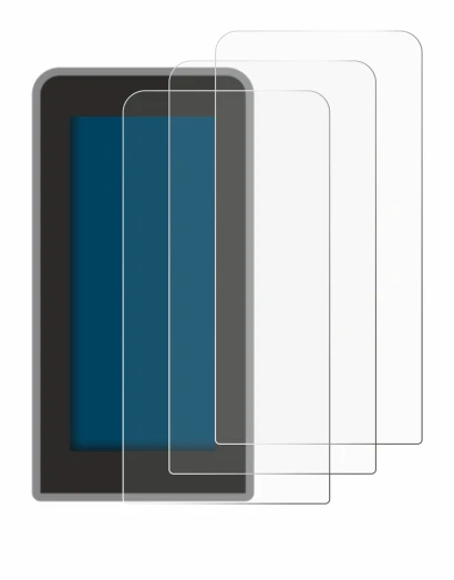 Image of the device Tenways CGO600 Pro with a wide variety of screen protectors.