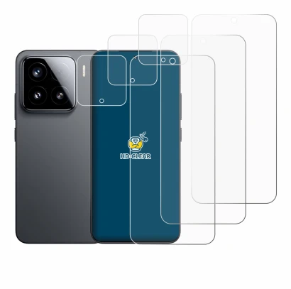 Image of the device Xiaomi 15 (Front+Camera) with a wide variety of screen protectors.