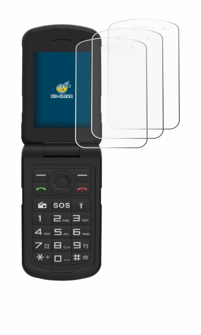 Image of the device AGM M10 with a wide variety of screen protectors.