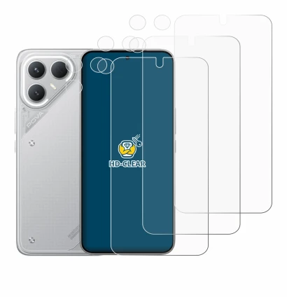 Image of the device Tecno Pova 7 Pro (Front+Camera) with a wide variety of screen protectors.