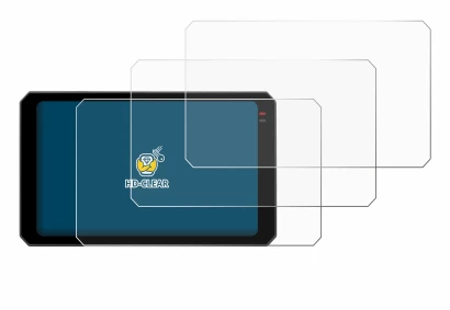 Image of the device Chigee AIO-6 Max with a wide variety of screen protectors.