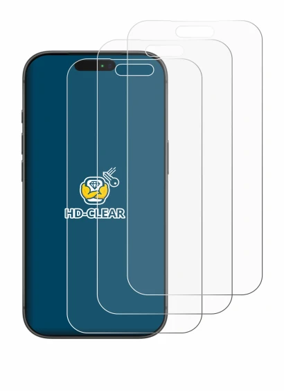 Image of the device Apple iPhone 17 Pro Max with a wide variety of screen protectors.