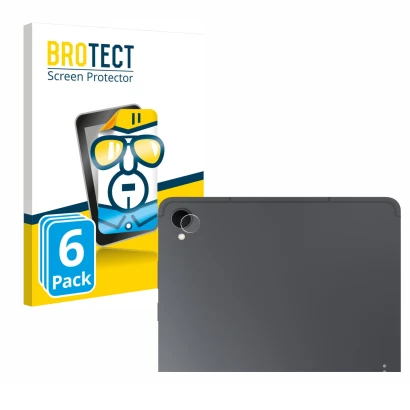 Front side of a product packaging with the brand logo BROTECT. Next to it is the device Samsung Galaxy Tab S11 (ONLY Camera Le