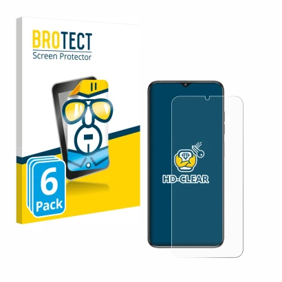 Front side of a product packaging with the brand logo BROTECT. Next to it is the device Oukitel C1 shown with the correspondin