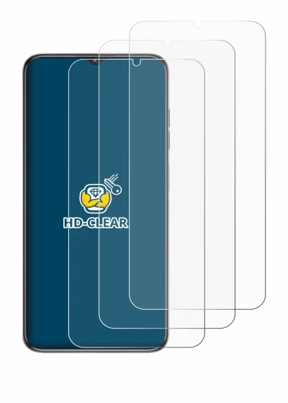 Image of the device Oukitel C1 with a wide variety of screen protectors.