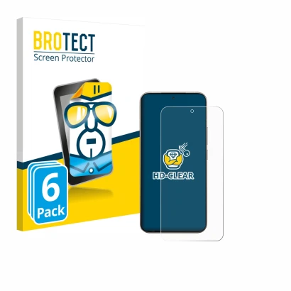 Front side of a product packaging with the brand logo BROTECT. Next to it is the device Xiaomi 15T Pro shown with the correspo